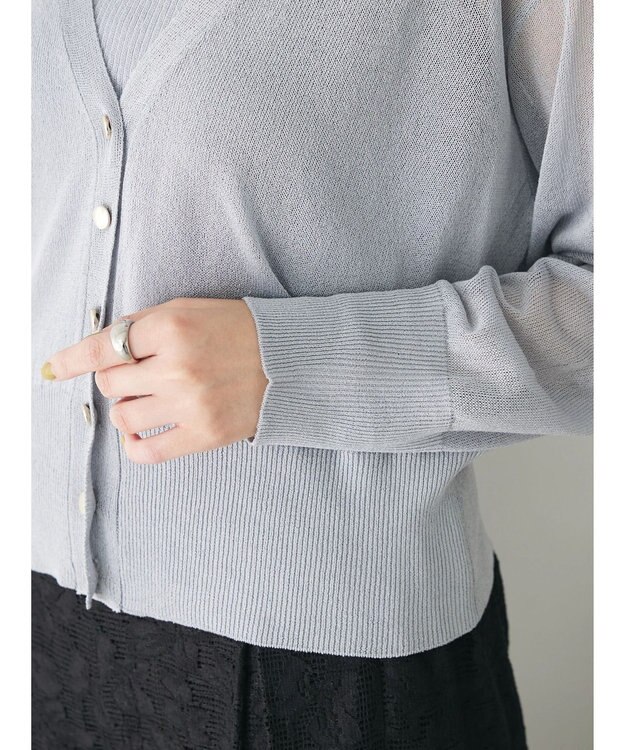 Green Parks シアーカーディガン＋タンクトップＳＥＴ Gray