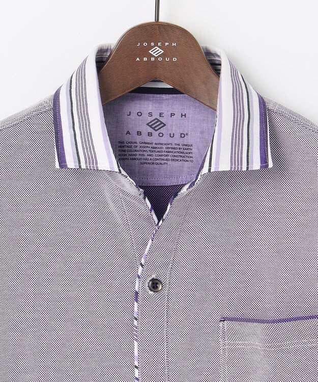 JOSEPH ABBOUD 【カラー豊富】人気！オーガニックコットン使用 ダディポロシャツ ライラック系