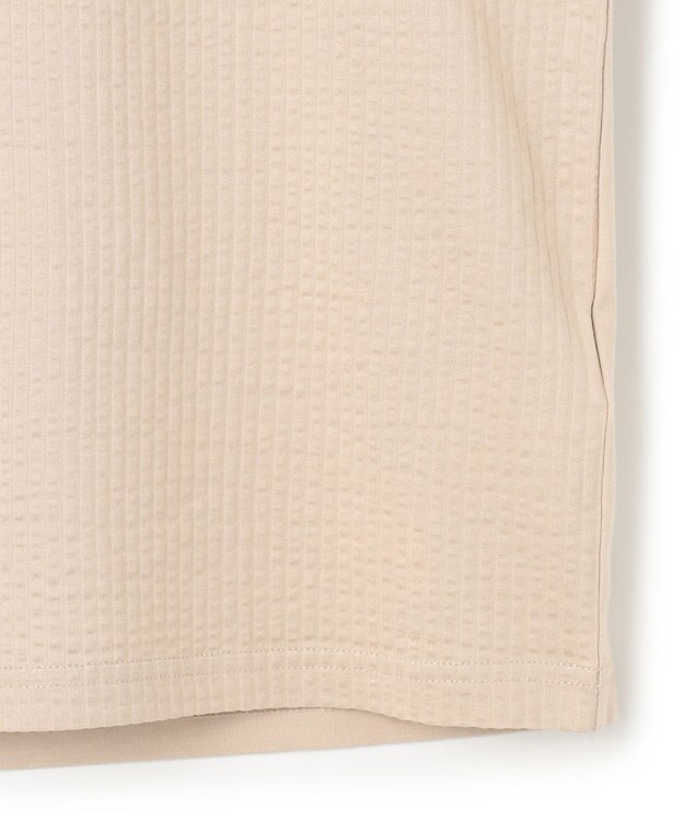 J.PRESS MEN 【ビジネス対応】【吸湿速乾】【J.PRESS PREMIUM JERSEY】 シアサッカー Tシャツ ベージュ系