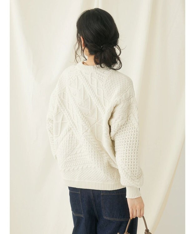 CRAFT STANDARD BOUTIQUE リサイクルポリエステルパッチワークプルオーバー Ivory