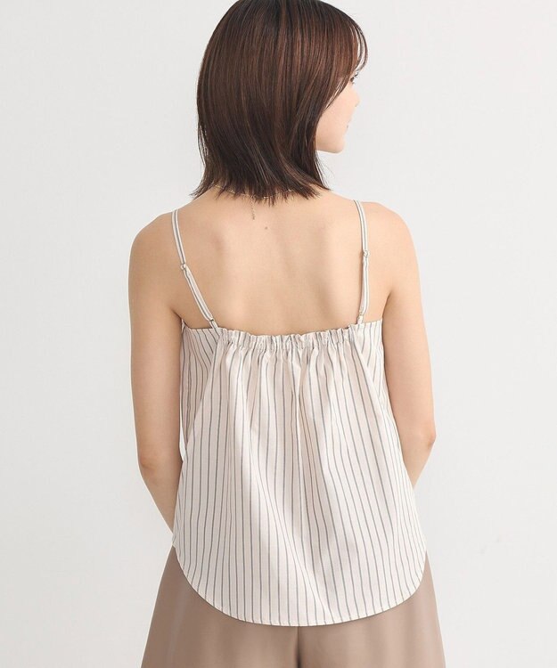 earth music&ecology Ｓｅｔ２点　ドロストショートシャツ＋キャミブラウス Beige