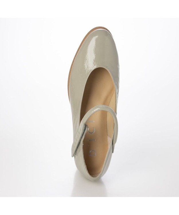 MODE ET JACOMO <D'ICI>ラウンドトゥストラップパンプス グレーエナメル