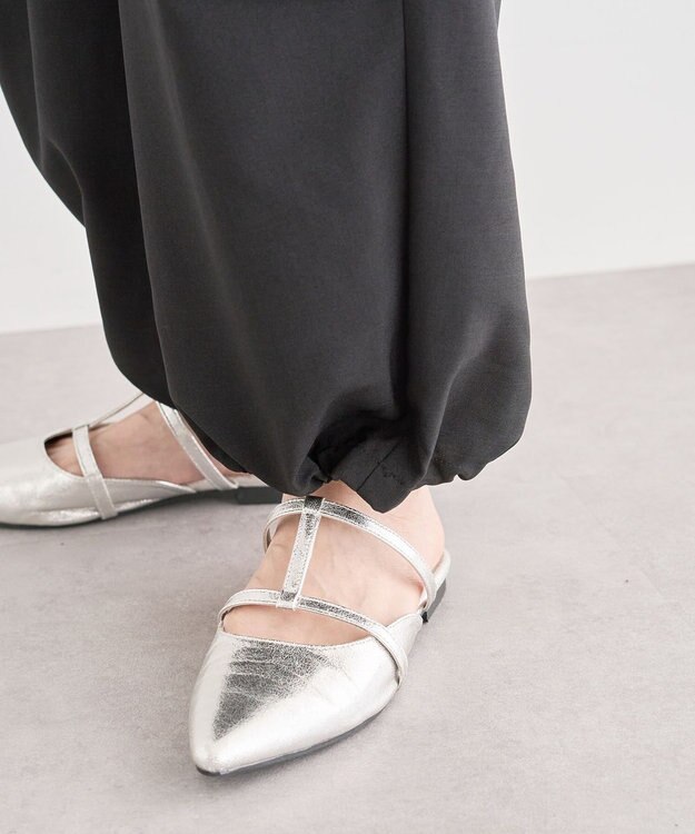 Green Parks 麻調ミリタリーカーゴパンツ Dark Gray