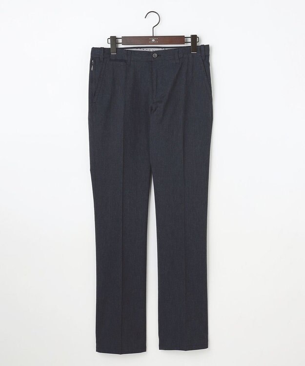 JOSEPH ABBOUD 【キングサイズ・ウエストも伸びる!オーガニックコットン使用】ムリネサマー パンツ ネイビー系