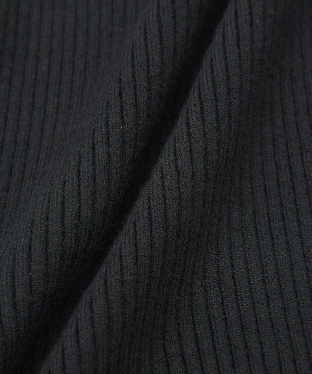 Green Parks 前後２ｗａｙアシンメトリー袖フレアリブニット Black