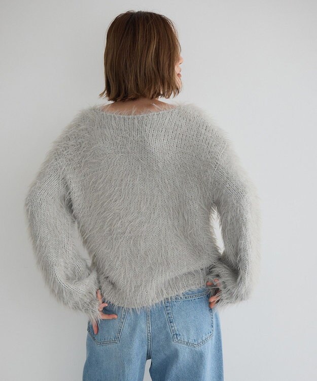 YECCA VECCA フェザーMIXロービングニット Gray