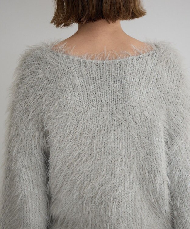 YECCA VECCA フェザーMIXロービングニット Gray