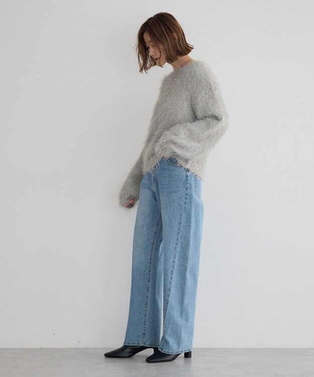 YECCA VECCA フェザーMIXロービングニット Gray