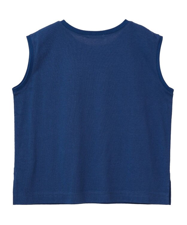 Green Parks ノースリーブフェミニンロゴプルオーバー Navy