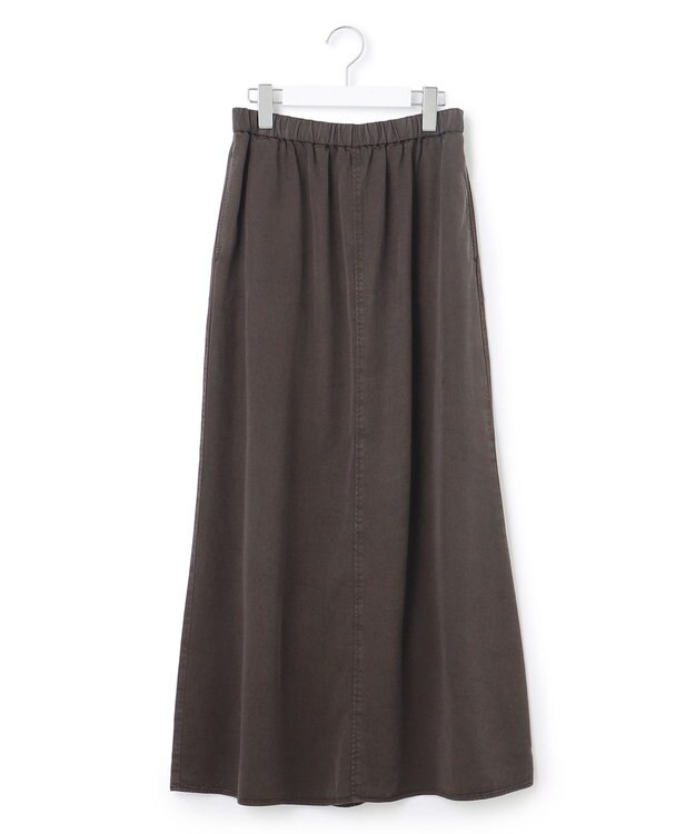 23区 L 【SLOW/一部店舗限定】ガーメントツイル セミフレア スカート ダークブラウン系