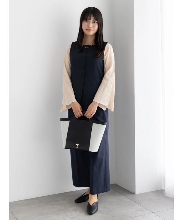 Te chichi クレープフレアスリーブブラウス【AOYAMA FASHION ASSOCIATION × Te chichi】 オレンジ