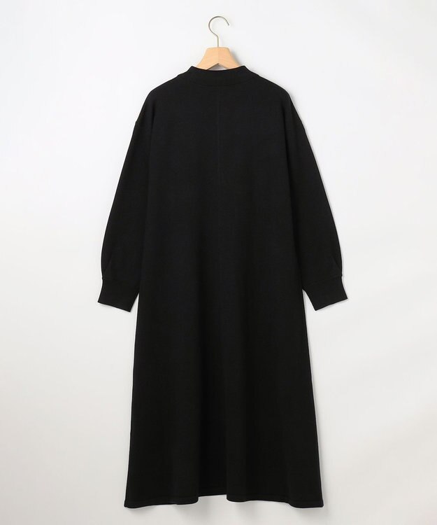 組曲 【加藤ローサさん着用】スキッパーニット ワンピース ブラック系