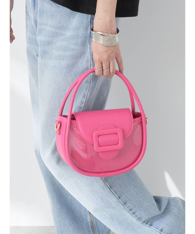 earth music&ecology リングハンドルバッグ Pink