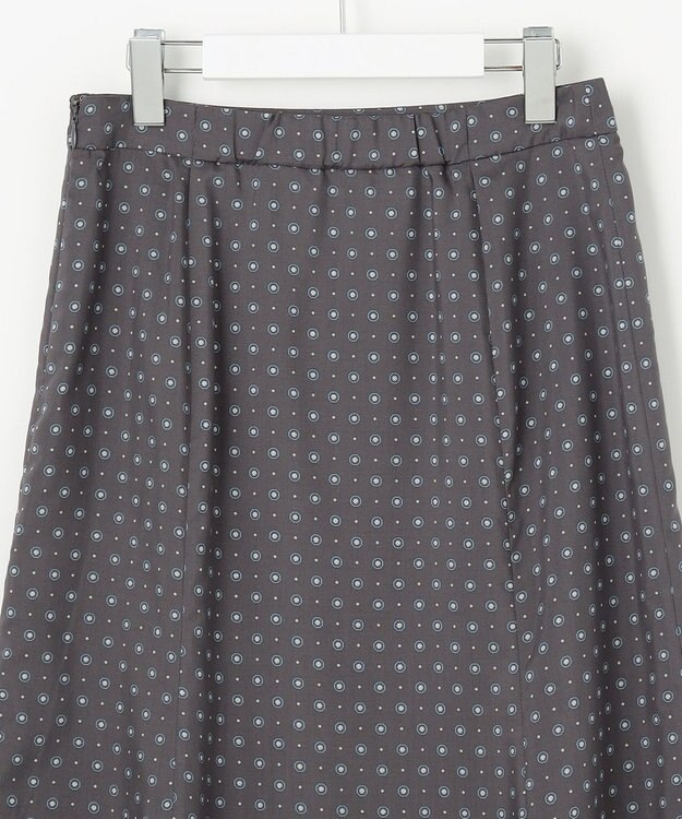 J.PRESS LADIES L 【洗える】ジオメトリックプリント スカート グレー系5