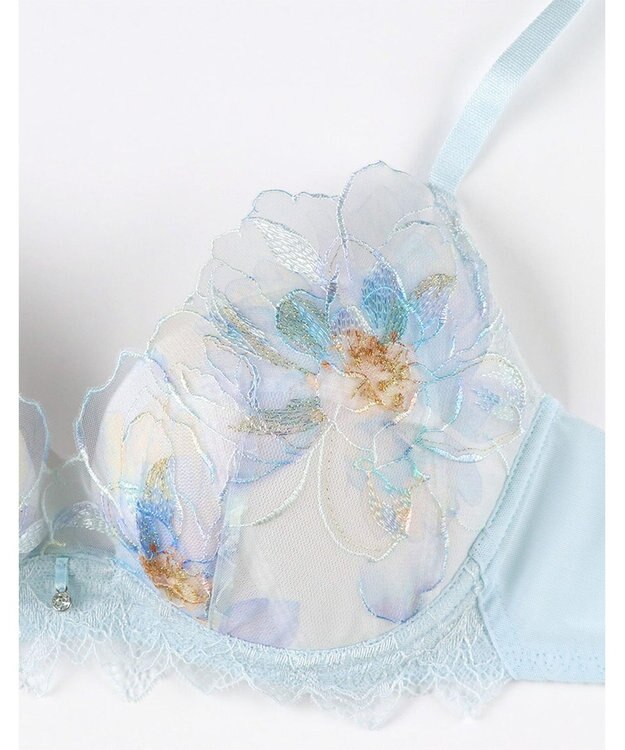 WACOAL ブラジャー 【夏めくブラ】 メッシュ素材(カップ) レディース BXB485 /ワコール サックス