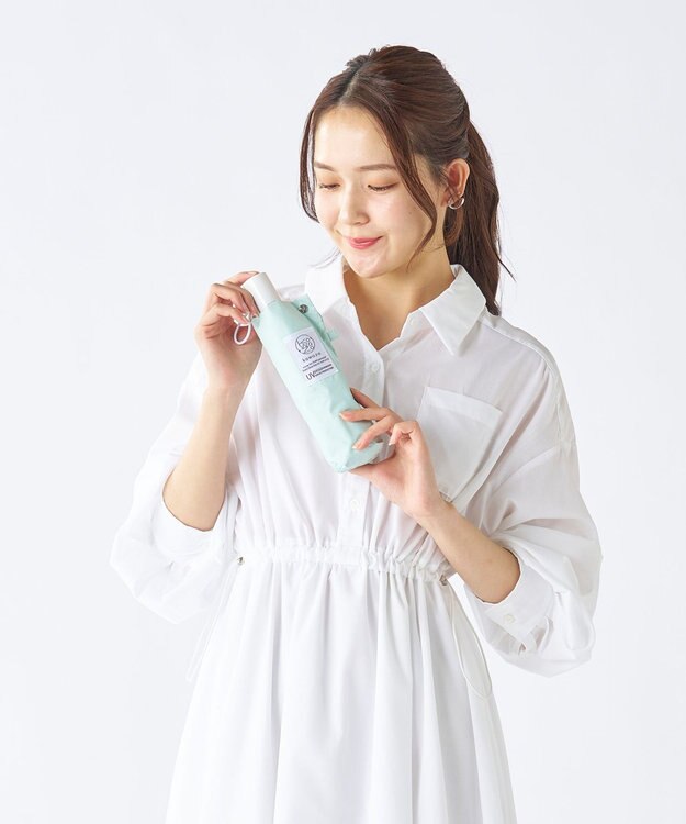 MOONBAT 【遮光100％/自動開閉】 晴雨兼用 折りたたみ傘 コンパクト kowaza コワザ 無地 ライトグリーン