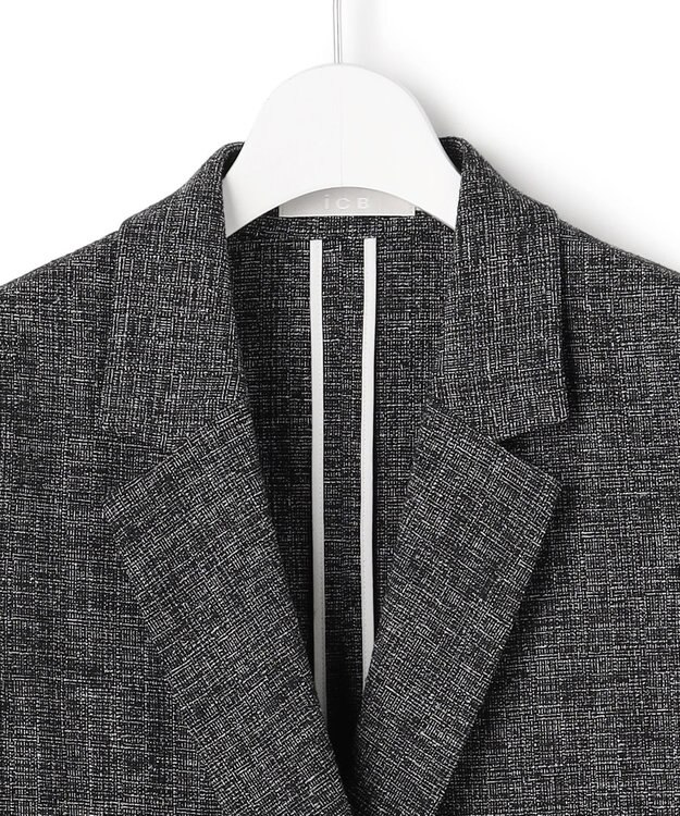 ICB 【先行予約】 ミックスブッチャー ダブルブレストジャケット ブラック×オフホワイト