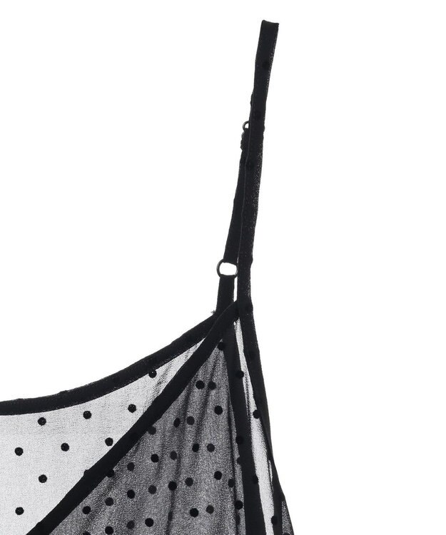 AMERICAN HOLIC ティアードドットキャミワンピース Black