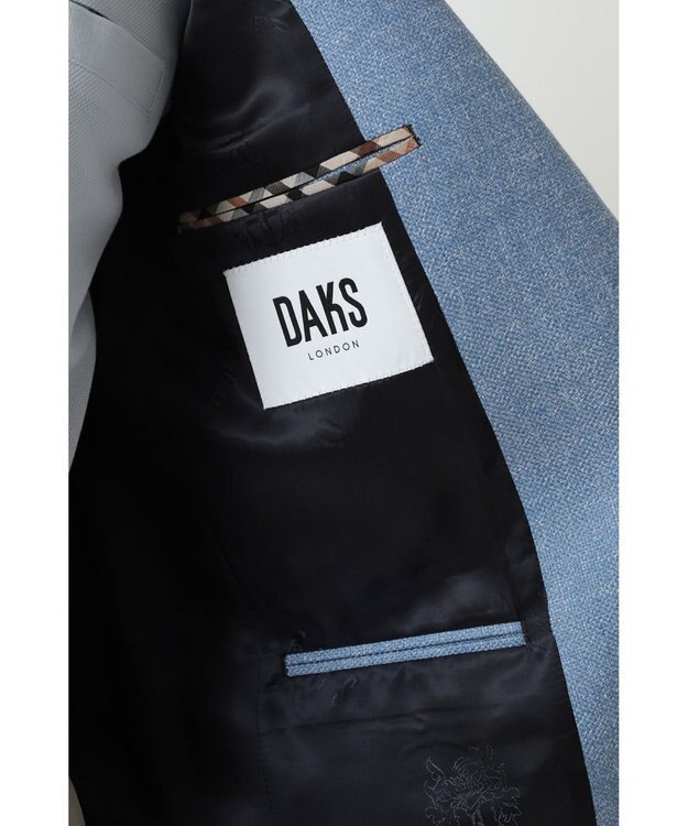 DAKS ウールリネンジャケット アクアスカイ