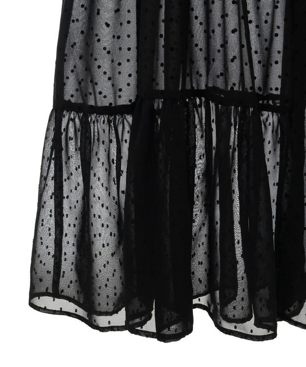 AMERICAN HOLIC ティアードドットキャミワンピース Black