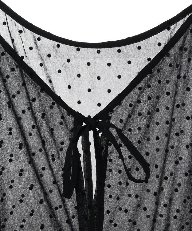 AMERICAN HOLIC ティアードドットキャミワンピース Black