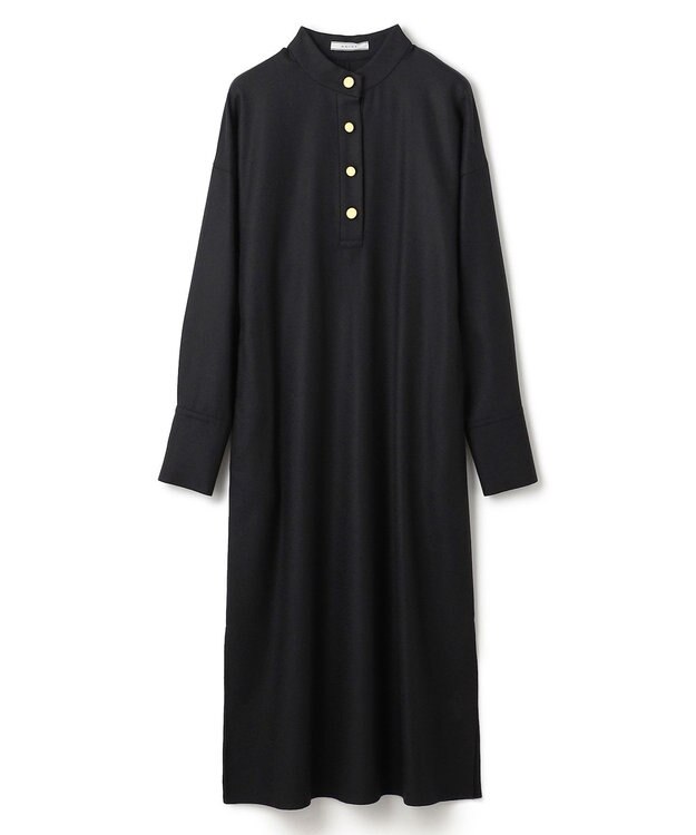 BEIGE， TERNES / ドルマンスリーブウールワンピース Black