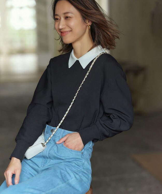 23区 L 【WEB限定/洗える】23区DENIM ライトダンガリー ワイドパンツ スカイブルー