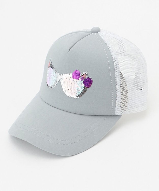 ANY KIDS ミラクルスパンコールメッシュキャップ サックスブルー×サングラス