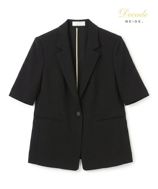 BEIGE， 【セットアップ対応】CINDY / ハーフスリーブジャケット Black