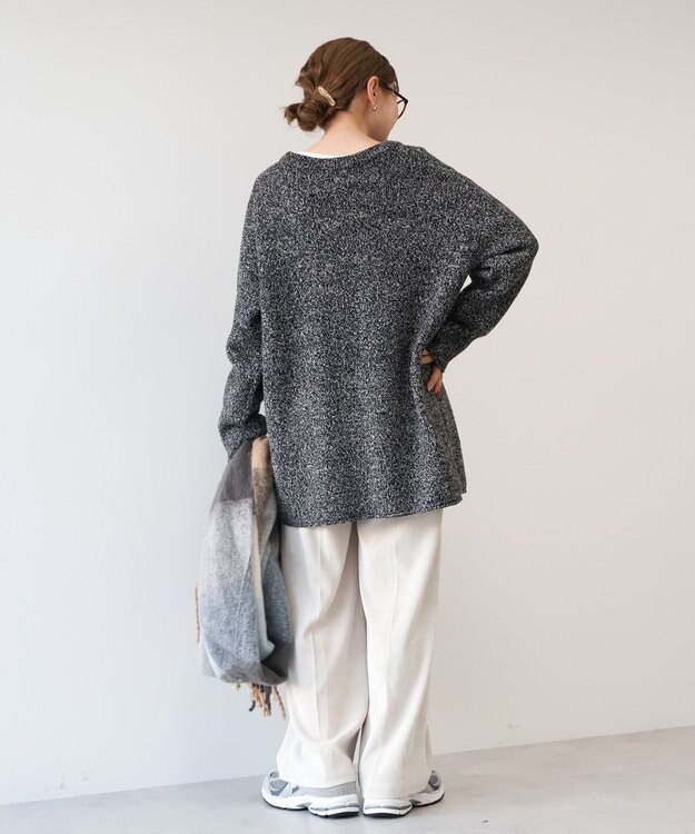 AMERICAN HOLIC バイパチＶＡＣＡＮＴロングニットプルオーバー Black