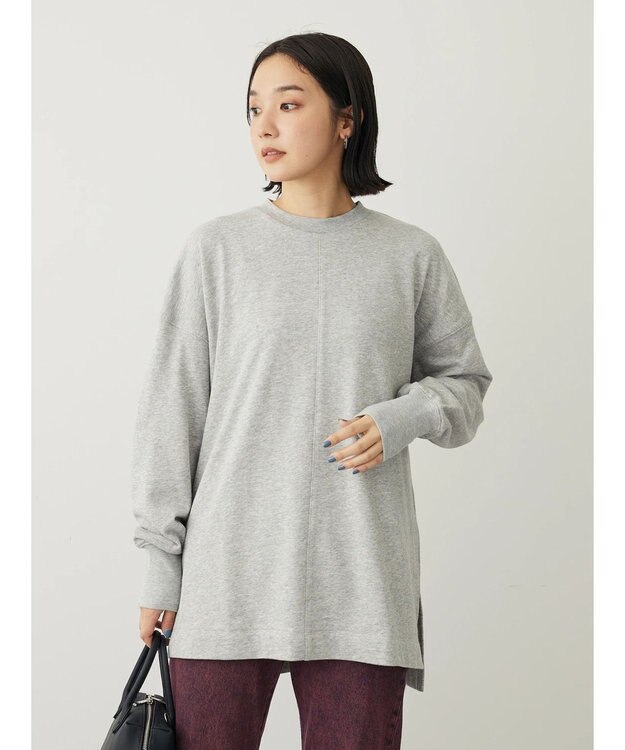 Green Parks ＢＰセンターシームミニ裏毛プルオーバー Gray Mixture