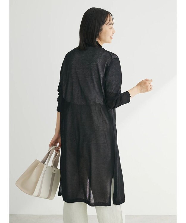 Green Parks 推しニット　ロング丈カーディガン Black