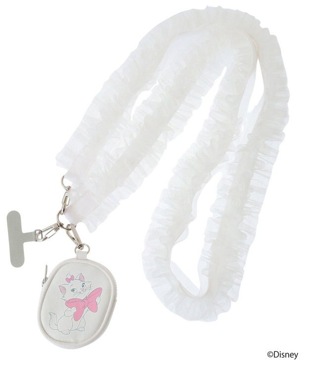 earth music&ecology Ｄｉｓｎｅｙ／チュールフリルスマホショルダー White