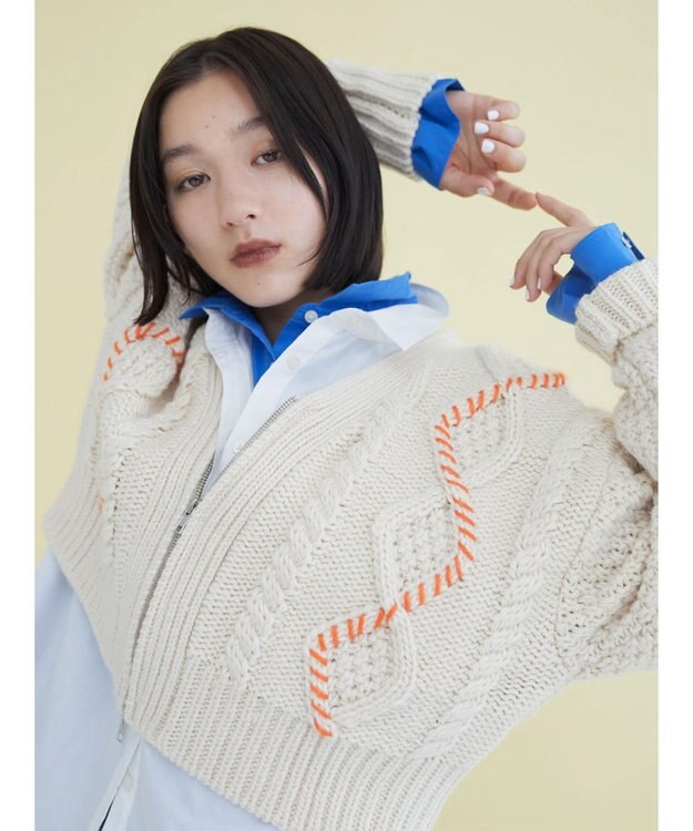 Green Parks ＫＢＦ　ハンドステッチケーブルＺＩＰアウター Ivory