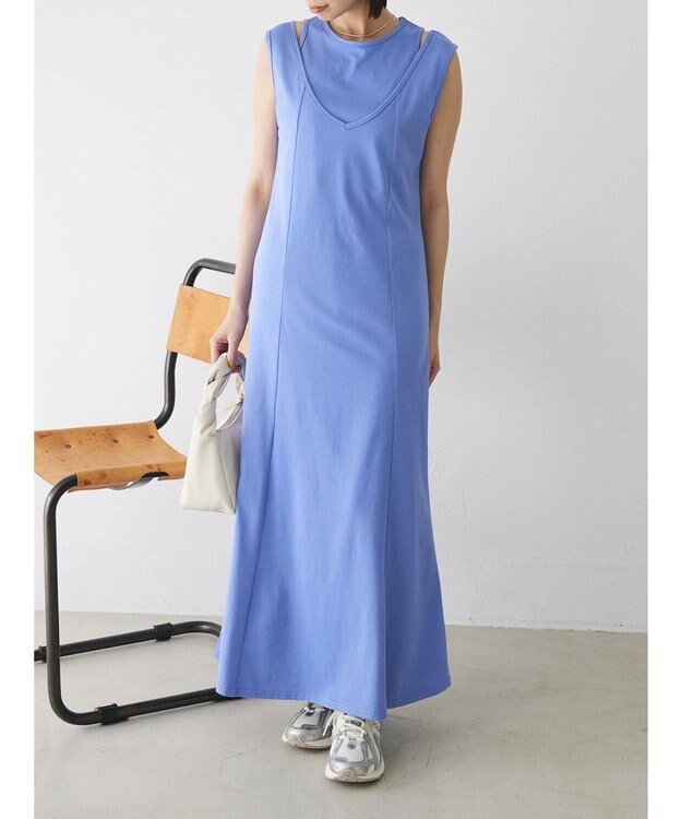 Green Parks カットワークデザインカットソーワンピース Purple