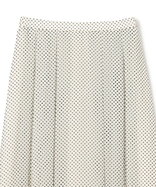 GRACE CONTINENTAL ドットBOXタックスカート ホワイト
