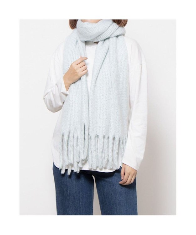 UNBILLION カシュネ cache nez / リサイクルポリラッセルニットストール ライトブルー