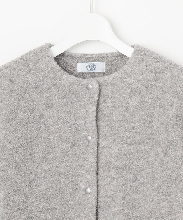 J.PRESS LADIES 【WEB限定】パイルジャージー ノーカラー ブルゾン 【WEB限定】ライトグレー系