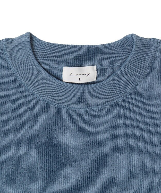 WEGO 【2点SET】アクセ付きワンポイントニットプルオーバー サックス