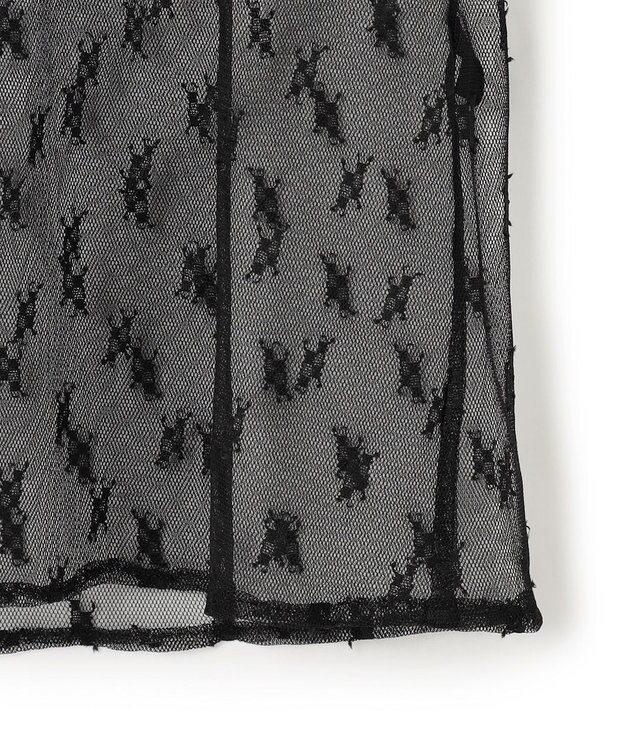 BEIGE， 【洗える・Oggi 11月号掲載】CLOVIS / ケープデザイン総レースブラウス Black