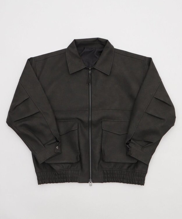 WEGO 【25年秋冬新作/ユニセックス着用ITEM/SMLサイズ展開】PUダブルZIPフライトブルゾン グレーその他