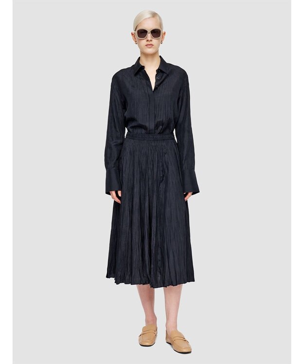 JOSEPH 【洗える】ハボタイ　ナチュラルプリーツスカート Navy