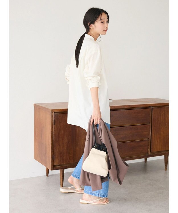 CRAFT STANDARD BOUTIQUE バンドカラーシャツ Off White