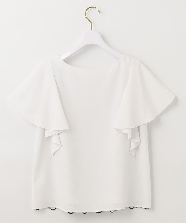 ANY SIS 【優木まおみさんコラボ】愛しの着回し カーディガン×ブラウス セット ネイビー×オフ