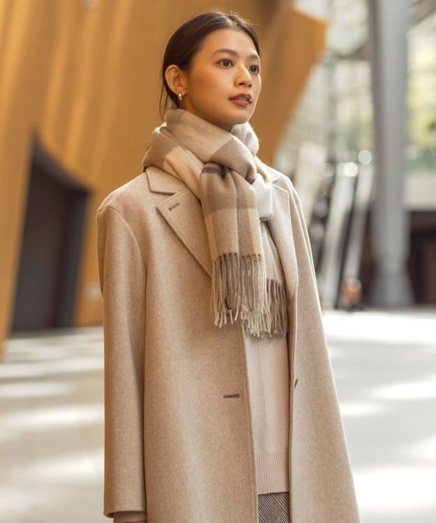 J.PRESS LADIES カシミヤチェック マフラー ベージュ系3