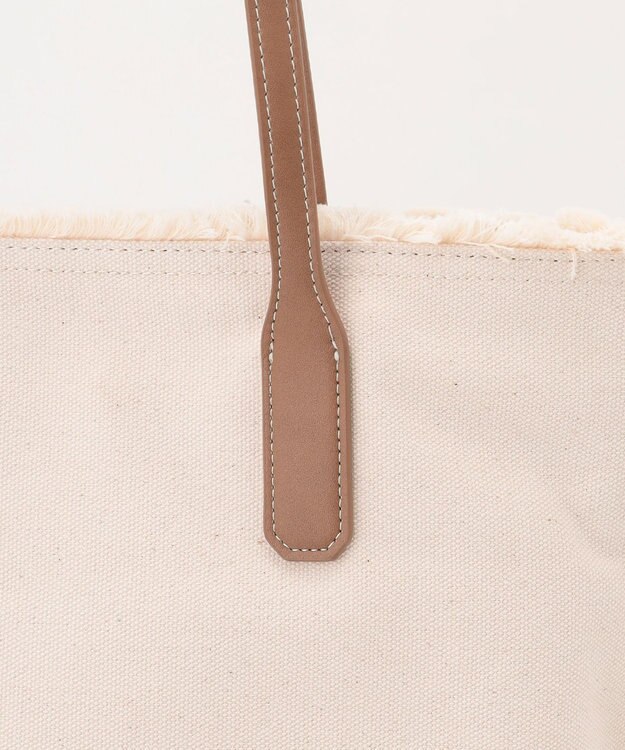 LA BAGAGERIE 【MONICA】A4フリンジキャンバストート キャメル×アイボリー