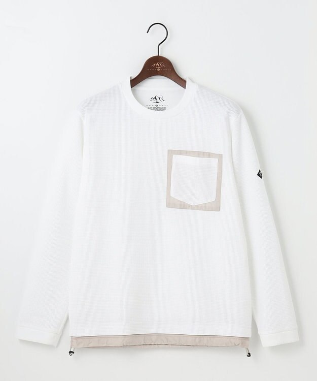 JOSEPH ABBOUD MOUNTAIN 【吸水速乾/通気性】ハイゲージワッフル Ｔシャツ ホワイト系