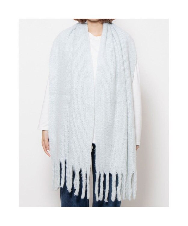 UNBILLION カシュネ cache nez / リサイクルポリラッセルニットストール ライトブルー