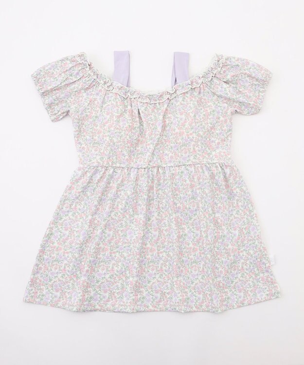 組曲 KIDS 【SS-Lサイズ】 ボタニカルフラワースイムウェア(セパレート) ラベンダー