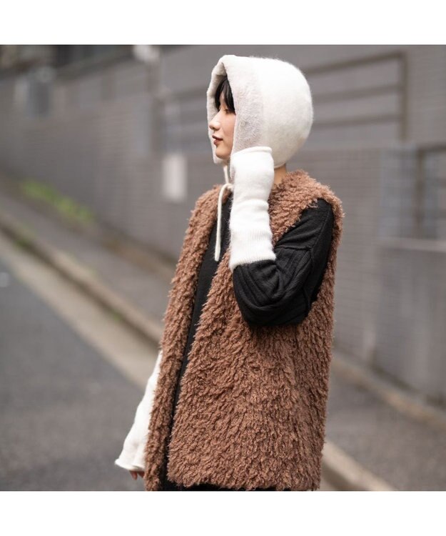 林八百吉商店 un chapeau  アンゴラアームカバー オフ